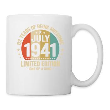 July 1941 82 Years Anniversary Vintage Gift - Mug - white - Right