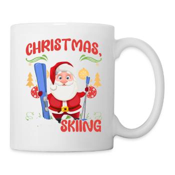 Schiurlaub Schifahrer Weihnachten Liebe Schifahren - Tasse - Weiß - Rechts