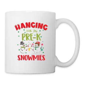 Lustiges Snowmies Design - Tasse - Weiß - Rechts