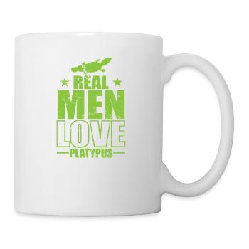 Les vrais hommes aiment l’ornithorynque l’ornithorynque Australie - Mug blanc - blanc - Droite