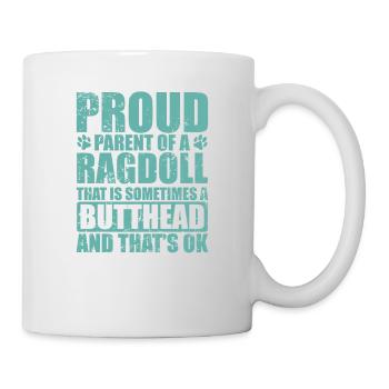 Fier parent d’un chat ragdoll Hauskatze - Mug blanc - blanc - Droite