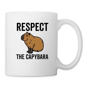 Respektiere das Capybara - Tasse - Weiß - Rechts