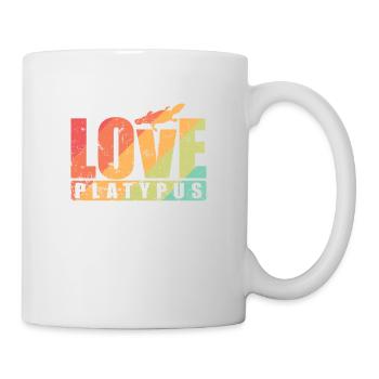Love Platypus Australien Schnabeltier Tier - Tasse - Weiß - Rechts