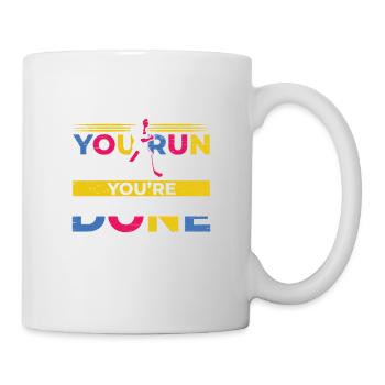 Je Schneller Sie Laufen Leichtathletik-läufer - Tasse - Weiß - Rechts