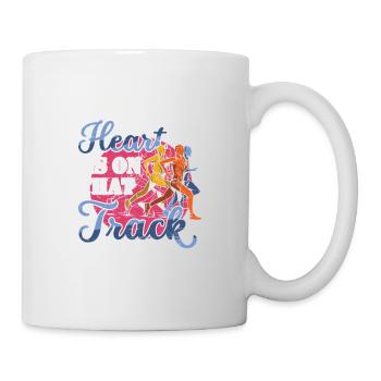 Mein Herz Ist Auf Dieser Strecke Läufer - Tasse - Weiß - Rechts