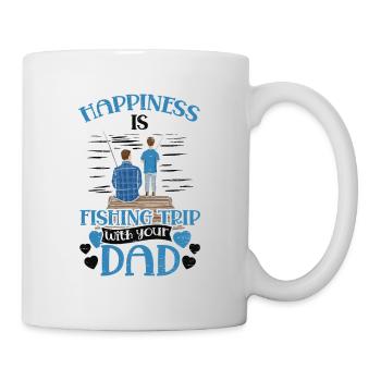 Happiness is fishing trip Fisher Fish Fisherman - Mug - white - Right