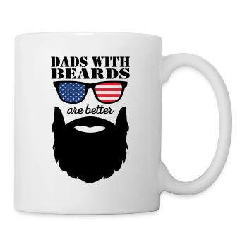 Bearded Dad with Beard Cool Father Beard Wearer - Mug - white - Right