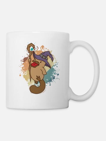 Schnabeltier als Zauberer Australien - Tasse - Weiß