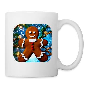Weihnachts Lebkuchenmann - Tasse - Weiß - Rechts