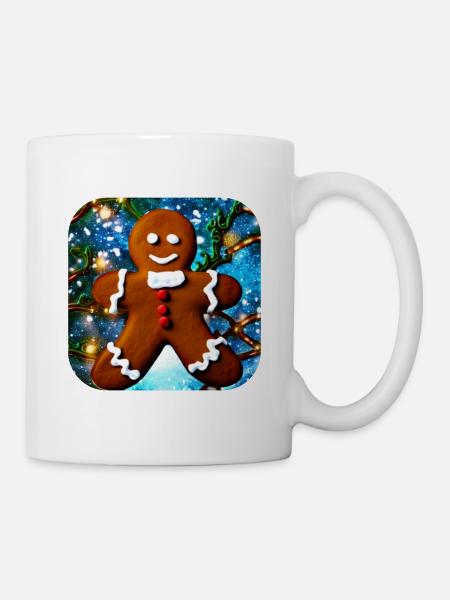 Christmas Gingerbread Man - Mug - white