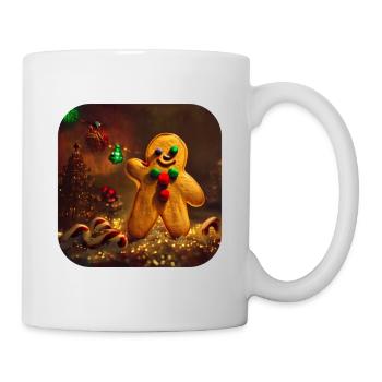 Weihnachts Lebkuchenmann - Tasse - Weiß - Rechts