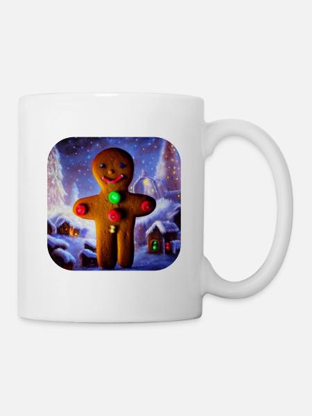 Christmas Gingerbread Man - Mug - white