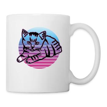 Retro Cat Graphic Cat for Cat Owners - Mug - white - Right