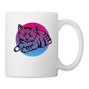 Chat graphique Retro Cat pour les propriétaires de chats - Mug blanc - blanc - Droite