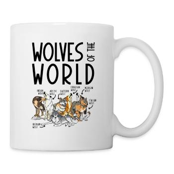 Les loups du monde - Mug blanc - blanc - Droite
