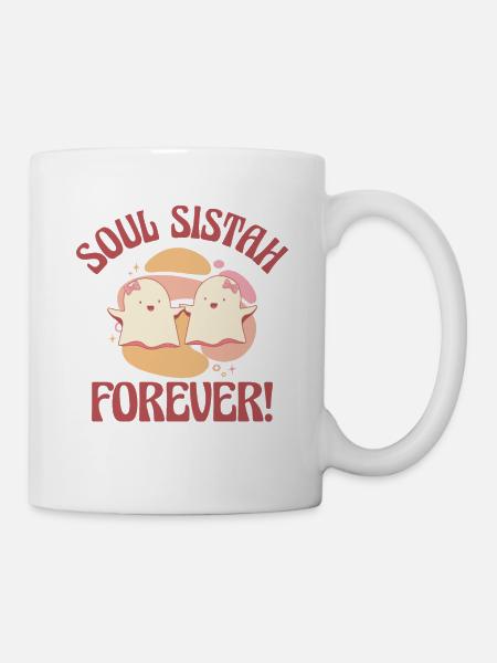 Halloween Seele Sistah Geist Geist niedlich - Tasse - Weiß