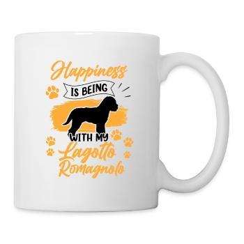 Lagotto Romagnolo makes truffle dog happy - Mug - white - Right