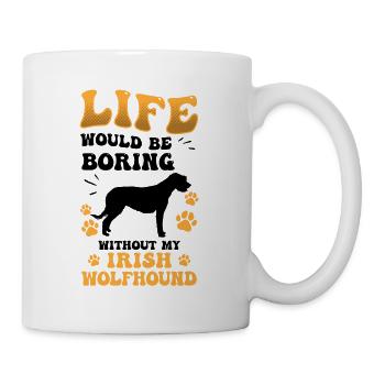 Irish Wolfhound Boring Ireland Greyhound - Mug blanc - blanc - Droite