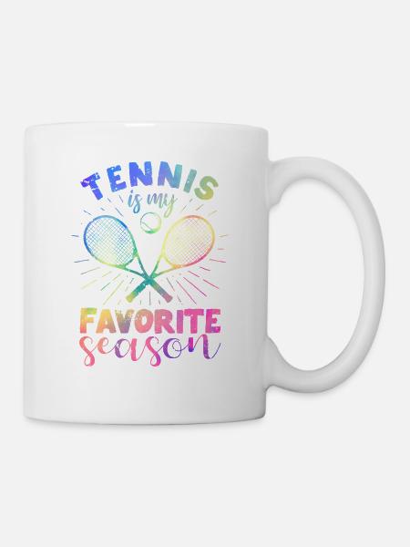 Funny Sports Fan Player Coach Tennis is mine - Mug - white