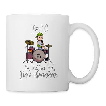 I’m 11 - Girl Drummer - Mug blanc - blanc - Droite