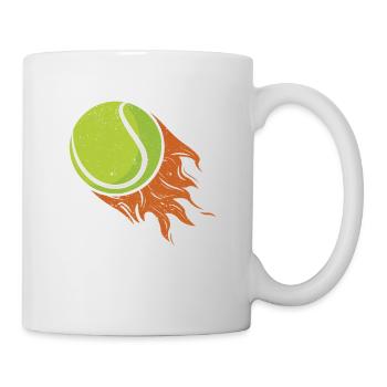 Balle de tennis Cool Drôle de joueur de sport Entraîneur Fan - Mug blanc - blanc - Droite