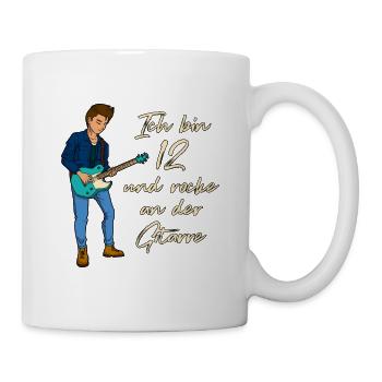 Ich bin 12 - Jungen Gitarrist - Tasse - Weiß - Rechts