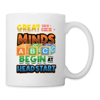 Great minds start with a head start, Abcd Teacher - Mug - white - Right