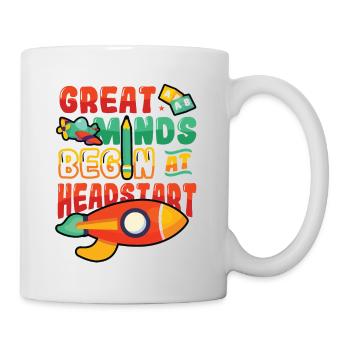 Great minds start with a head start, Abcd Teacher - Mug - white - Right