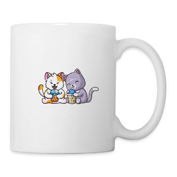 Cats Boba Tea Kawaii Cat Lover Bubble Milk Tea Dri - Mug - white - Right