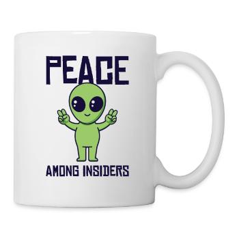 Alien Peace Auserirdisch Marsianer Space Outsider - Tasse - Weiß - Rechts