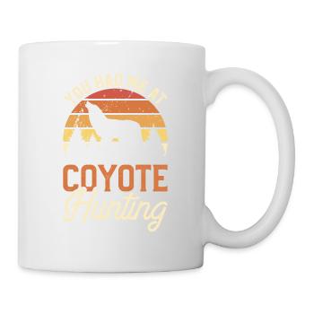 Retro You Had Me At Coyote Hunting Coyotes Hunter - Mug blanc - blanc - Droite