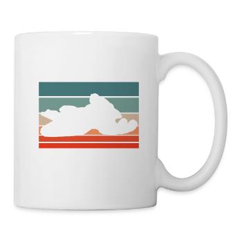Retro I Can't I Have Plans On The Snowmobile - Mug - white - Right