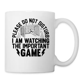 Soccer Lover Soccer Player I Am Watching The Impor - Mug - white - Right