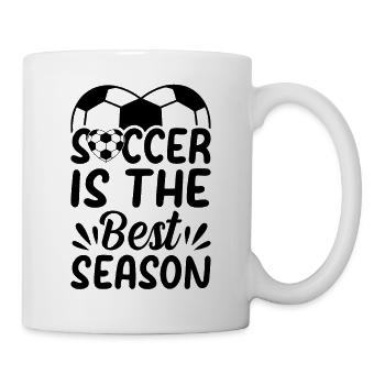 Soccer Is The Best Season - Soccer Ball Soccer Pla - Tasse - Weiß - Rechts