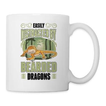 Facilement distrait par Bearded Dragons Bartagame - Mug blanc - blanc - Droite