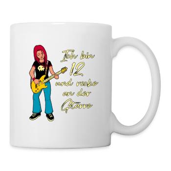 Ich bin 12 - Mädchen Gitarrist - Tasse - Weiß - Rechts