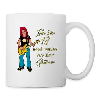 Ich bin 13 - Mädchen Gitarrist - Tasse - Weiß - Rechts