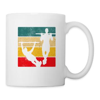 Rétro Vintage Calisthenics Sunset - Mug blanc - blanc - Droite