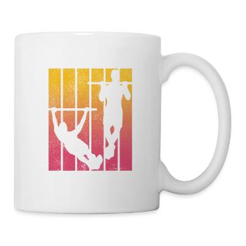 Rétro Vintage Calisthenics Sunset - Mug blanc - blanc - Droite