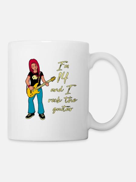 I’m 14 - Guitariste - Mug blanc - blanc