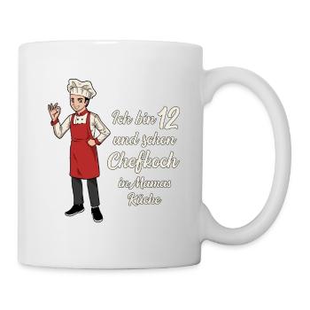 Ich bin 12 - Jungen Koch - Tasse - Weiß - Rechts