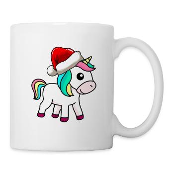 Licorne Comic Christmas - Mug blanc - blanc - Droite