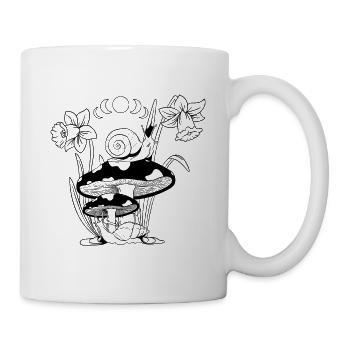 Aesthetic Goblincore and Dark Cottagecore Mushroom - Mug - white - Right