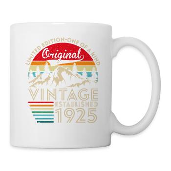 Original Vintage Établi En 1925 Anniversaire - Mug blanc - blanc - Droite