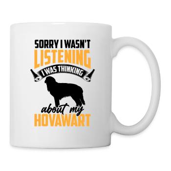 J’ai pensé à mon Hovawart - Mug blanc - blanc - Droite