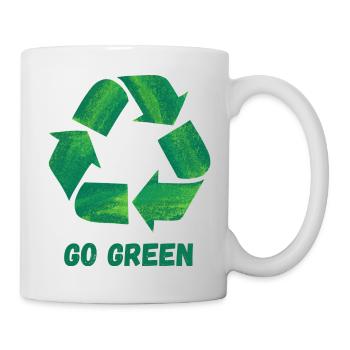 vorwärts grün - Tasse - Weiß - Rechts