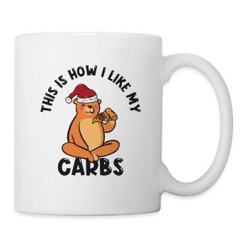 Christmas Bear Foodie Holiday Pizza Fast Food - Mug - white - Right