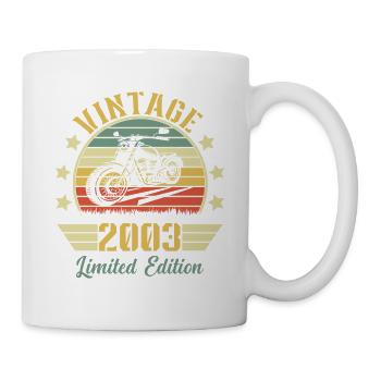 Vintage 2003 Retro Motorcycle Birthday Gift - Mug - white - Right
