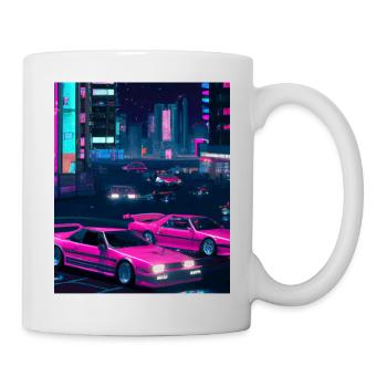 Vaporwave Esthétique Synthwave Car - Mug blanc - blanc - Droite