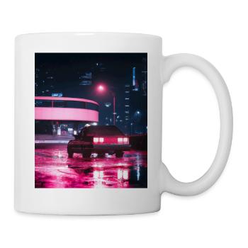 Vaporwave Esthétique Synthwave Car - Mug blanc - blanc - Droite